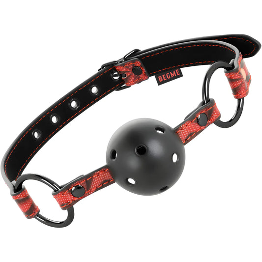 begme machoire en cuir vegetalien edition rouge