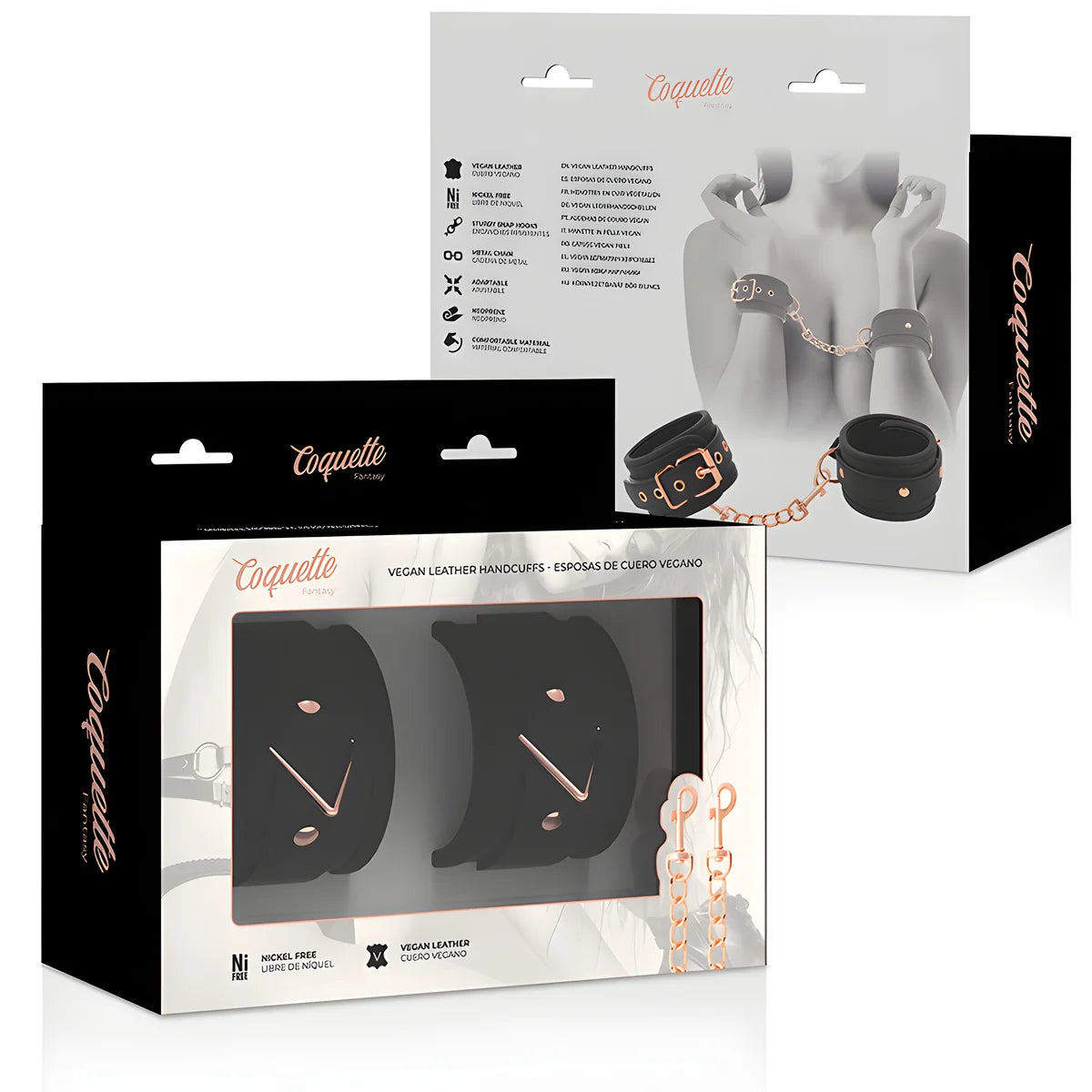 coquette chic desire menottes fantasy en cuir vegan avec doublure en noprene