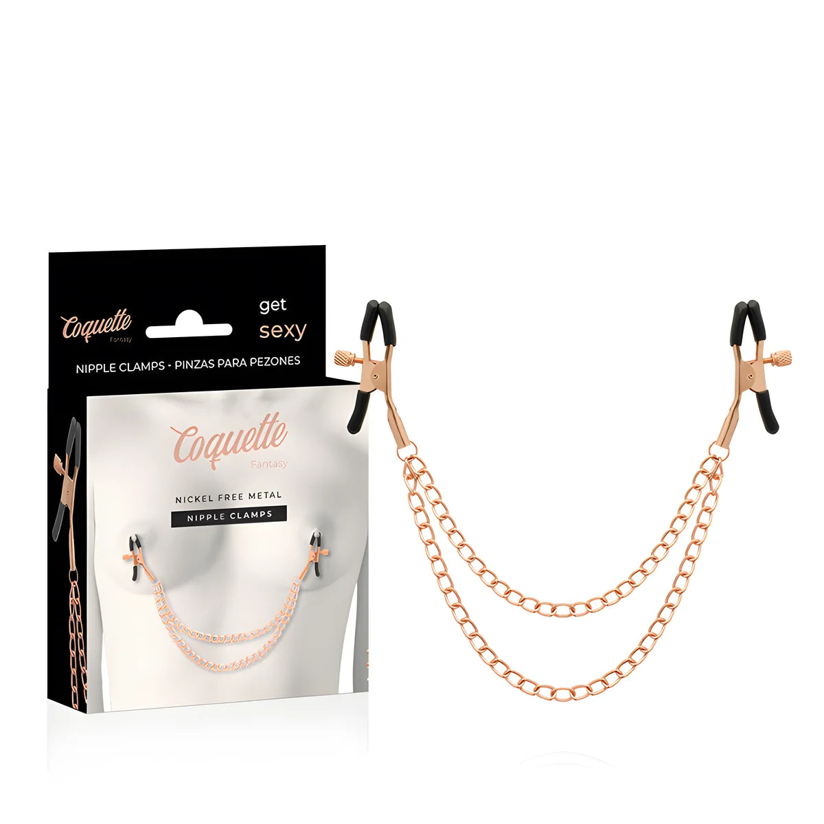 coquette chic desire pinces metelons fantaisie en metal avec chaine