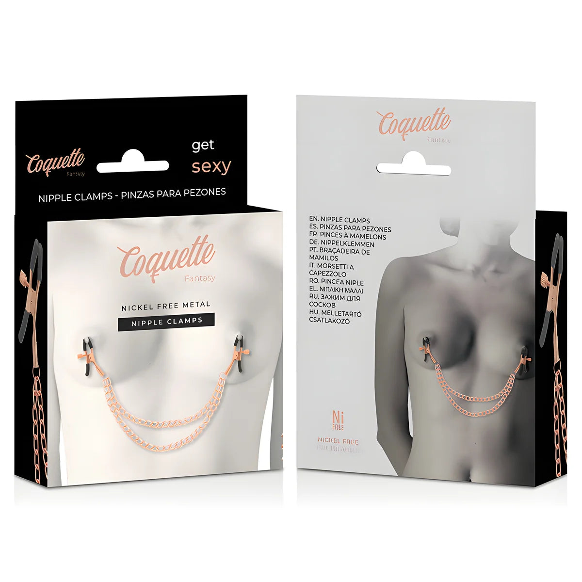 coquette chic desire pinces metelons fantaisie en metal avec chaine