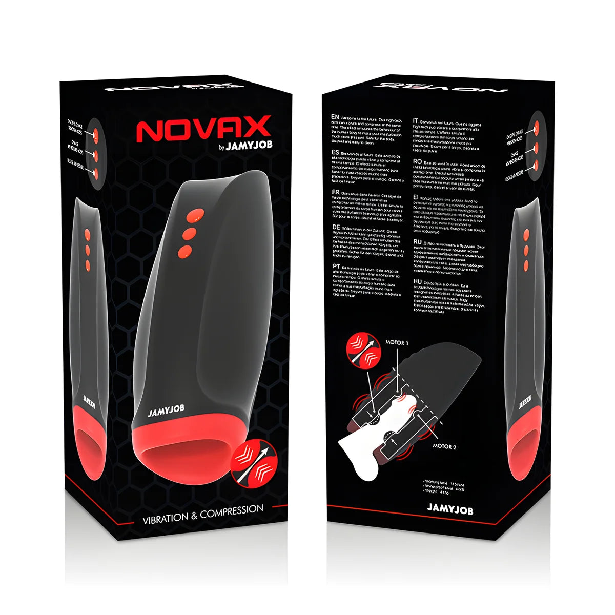 jamyjob masturbateur novax avec vibration et compression