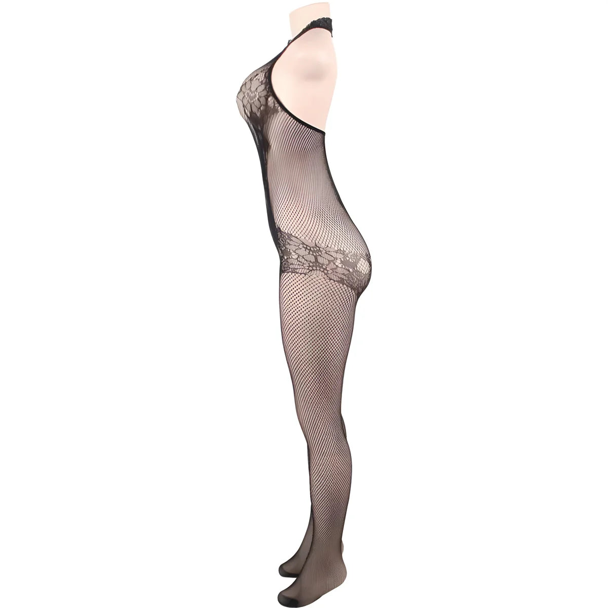 queen lingerie bodystocking avec ouverture et dentelle florale s l