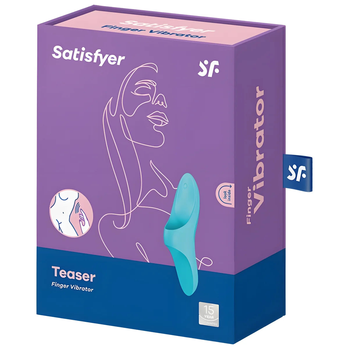 satisfyer vibrateur doigts teaser lumiere bleue