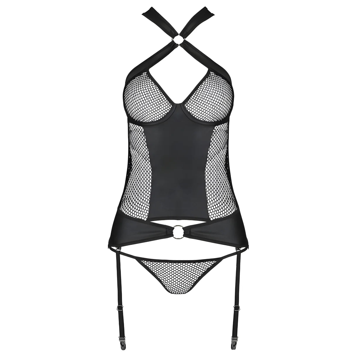 passion amanda corset en cuir ecologique s m