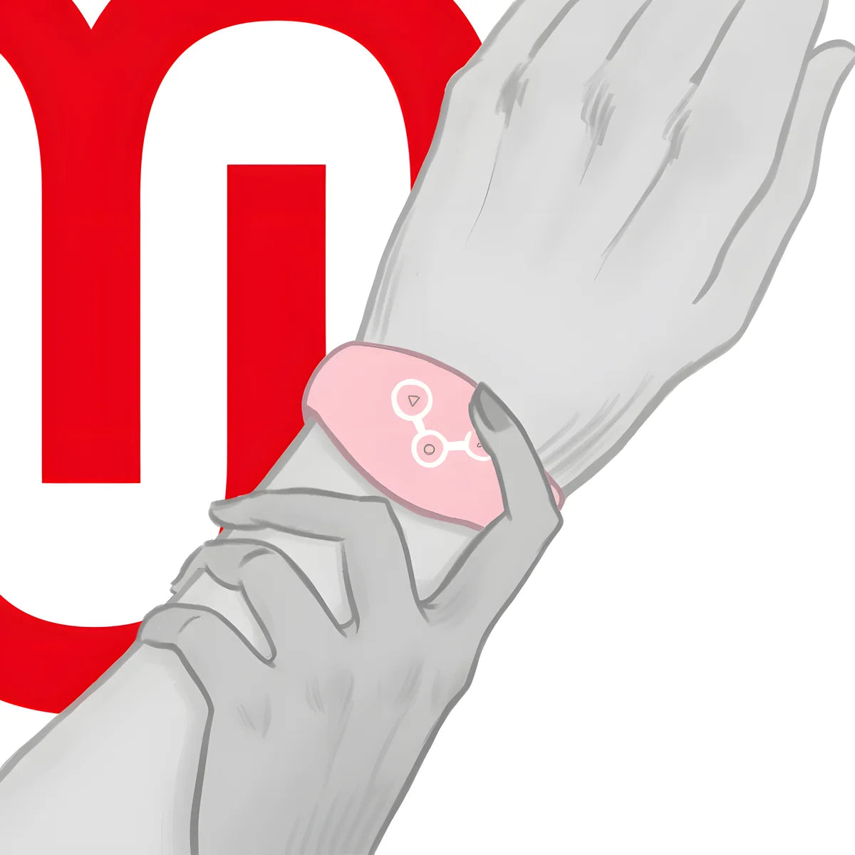 watchme montre a technologie sans fil rose tendre