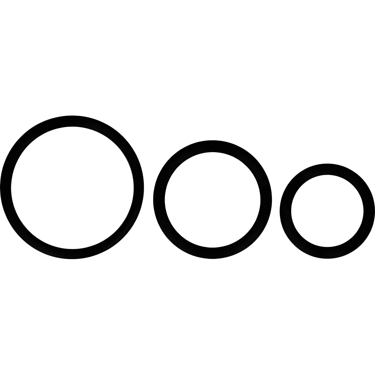 ohmama lot de 3 anneaux en silicone noir
