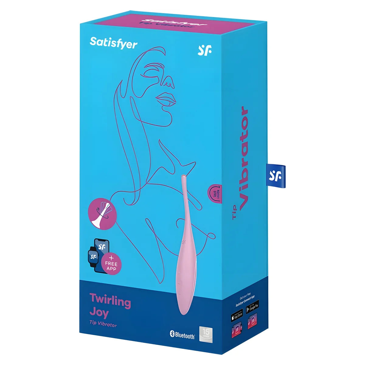 satisfyer vibrateur pointe de clit twirling joy rose