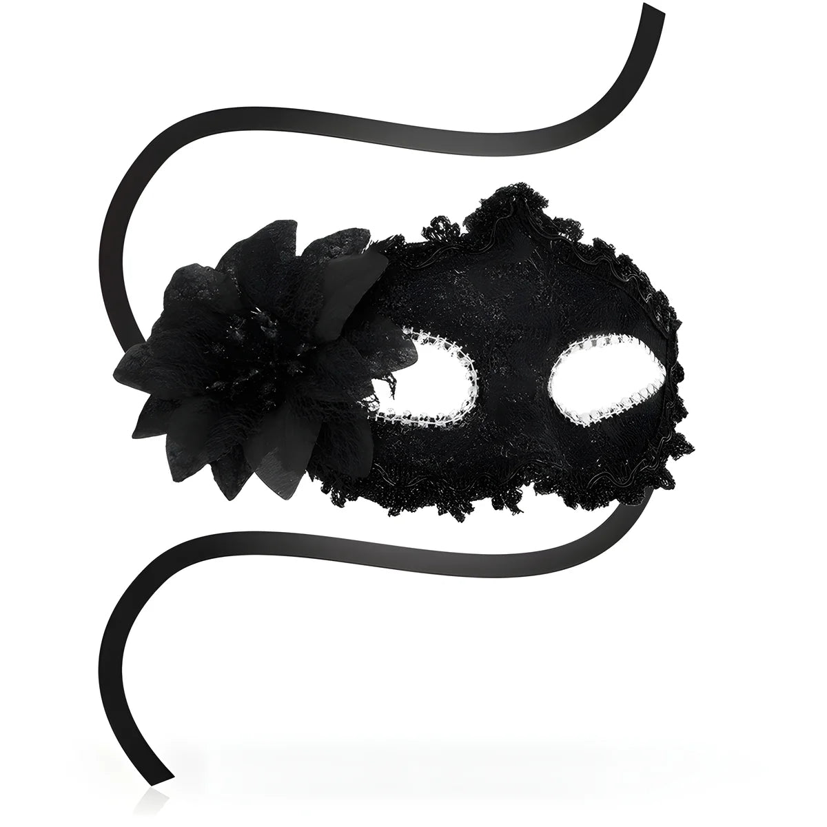 ohmama masques antizaz fleur cote style venitien noir