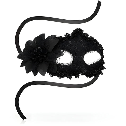 ohmama masques antizaz fleur cote style venitien noir