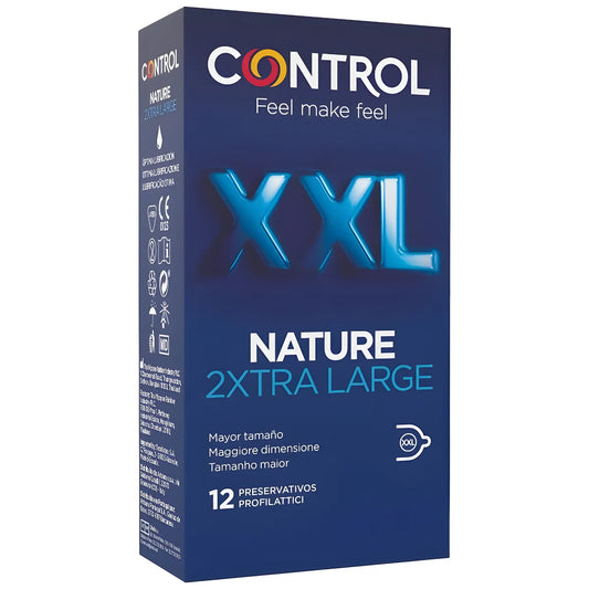 control preservatifs nature 2xtra grands xxl 12 unites