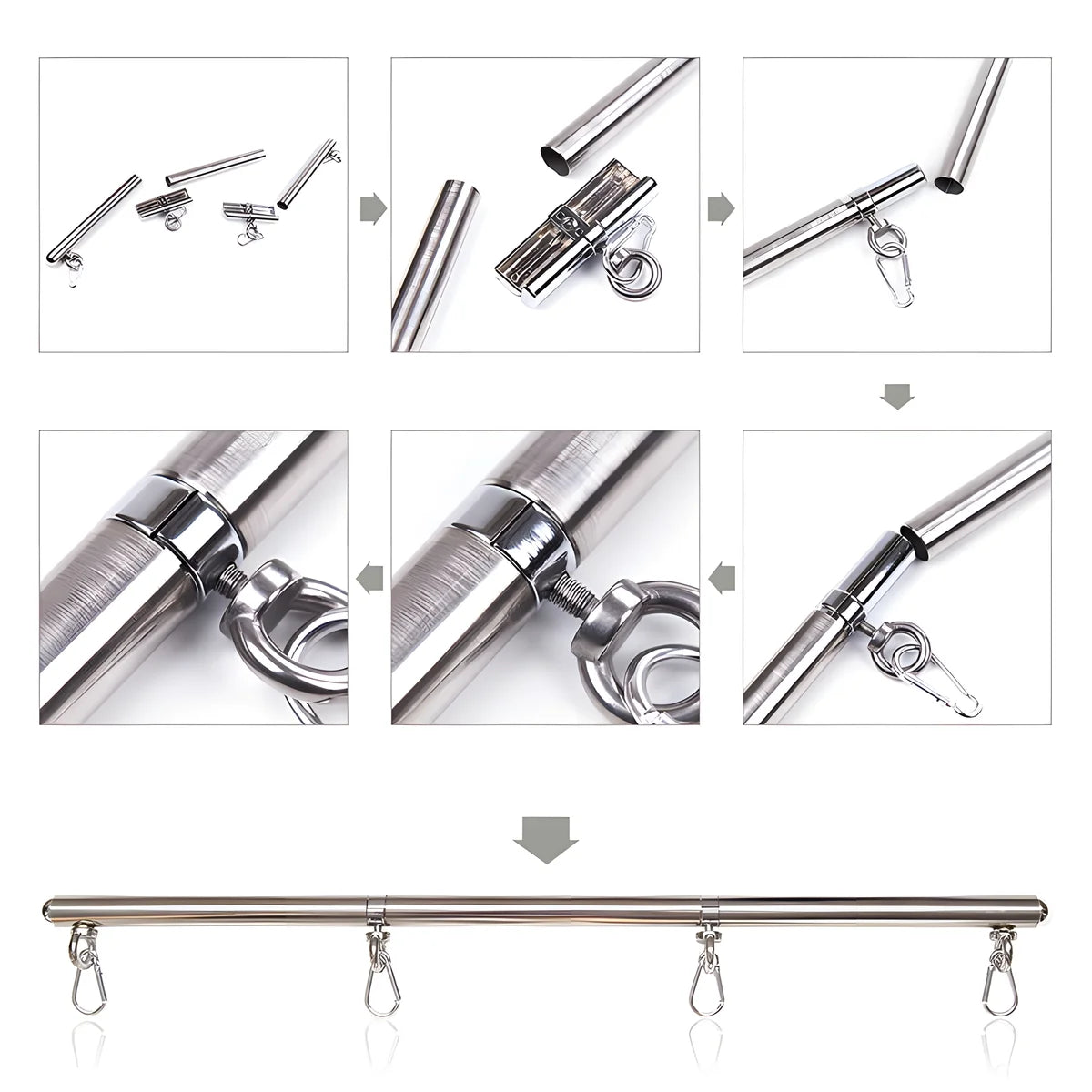 ohmama fetish barre de retenue 4 crochets