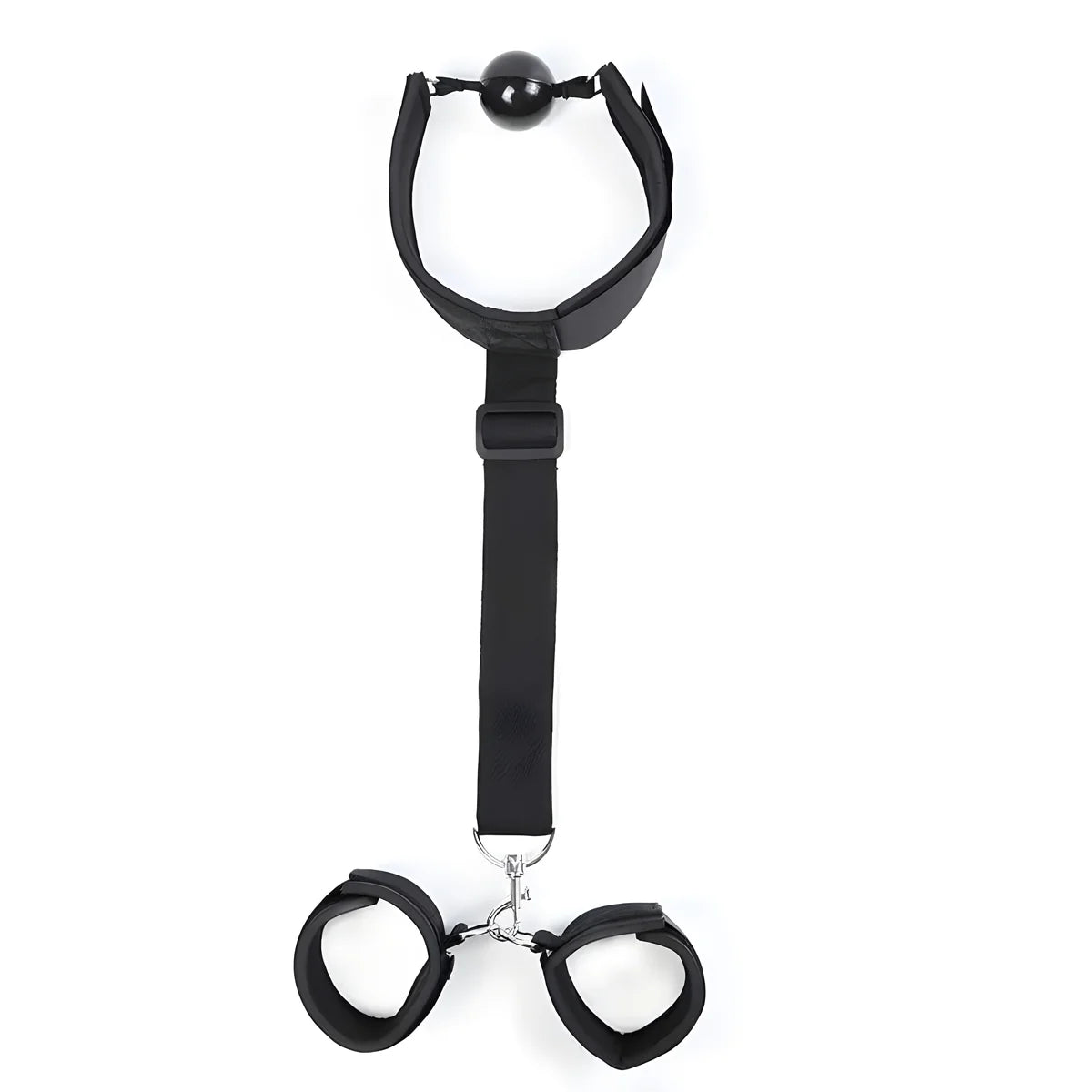 ohmama fetish baillon en neoprene avec manchettes