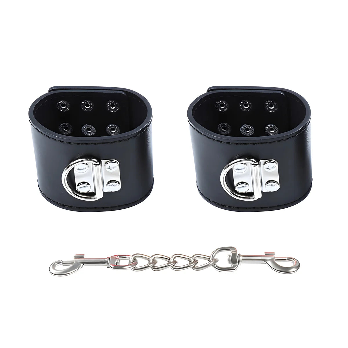 ohmama fetish retenues poignets snap fasten metal