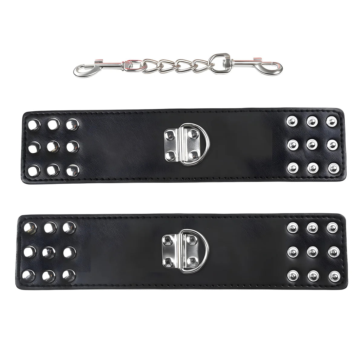 ohmama fetish retenues poignets snap fasten metal