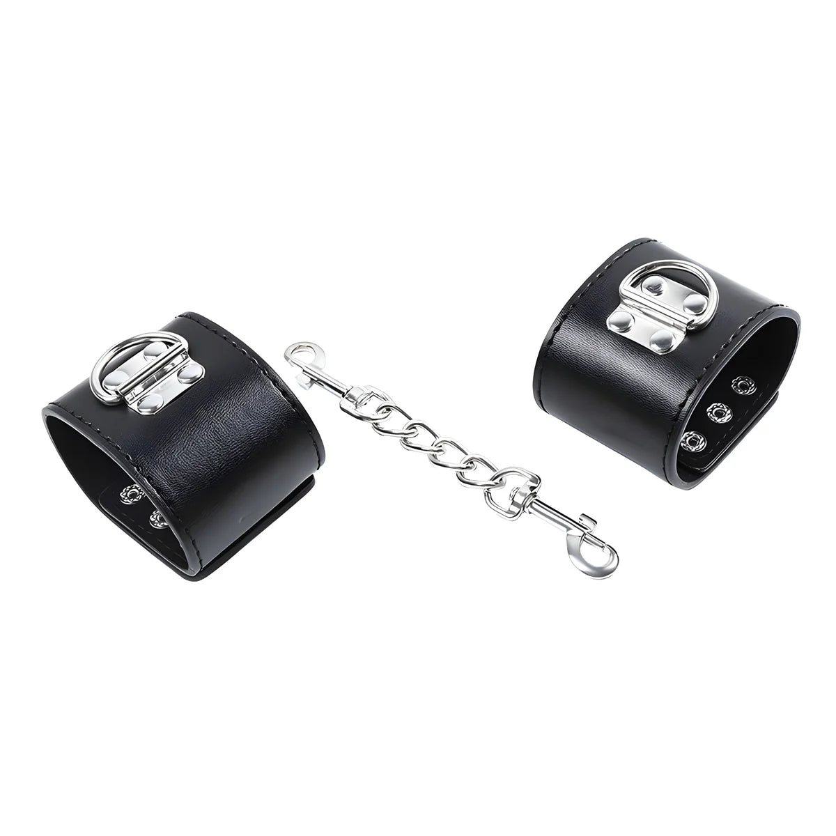 ohmama fetish retenues poignets snap fasten metal