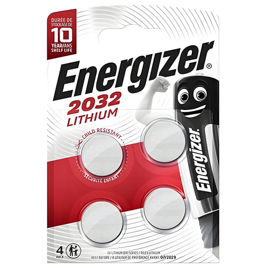 energizer pile bouton lithium cr2032 3v 4 unit