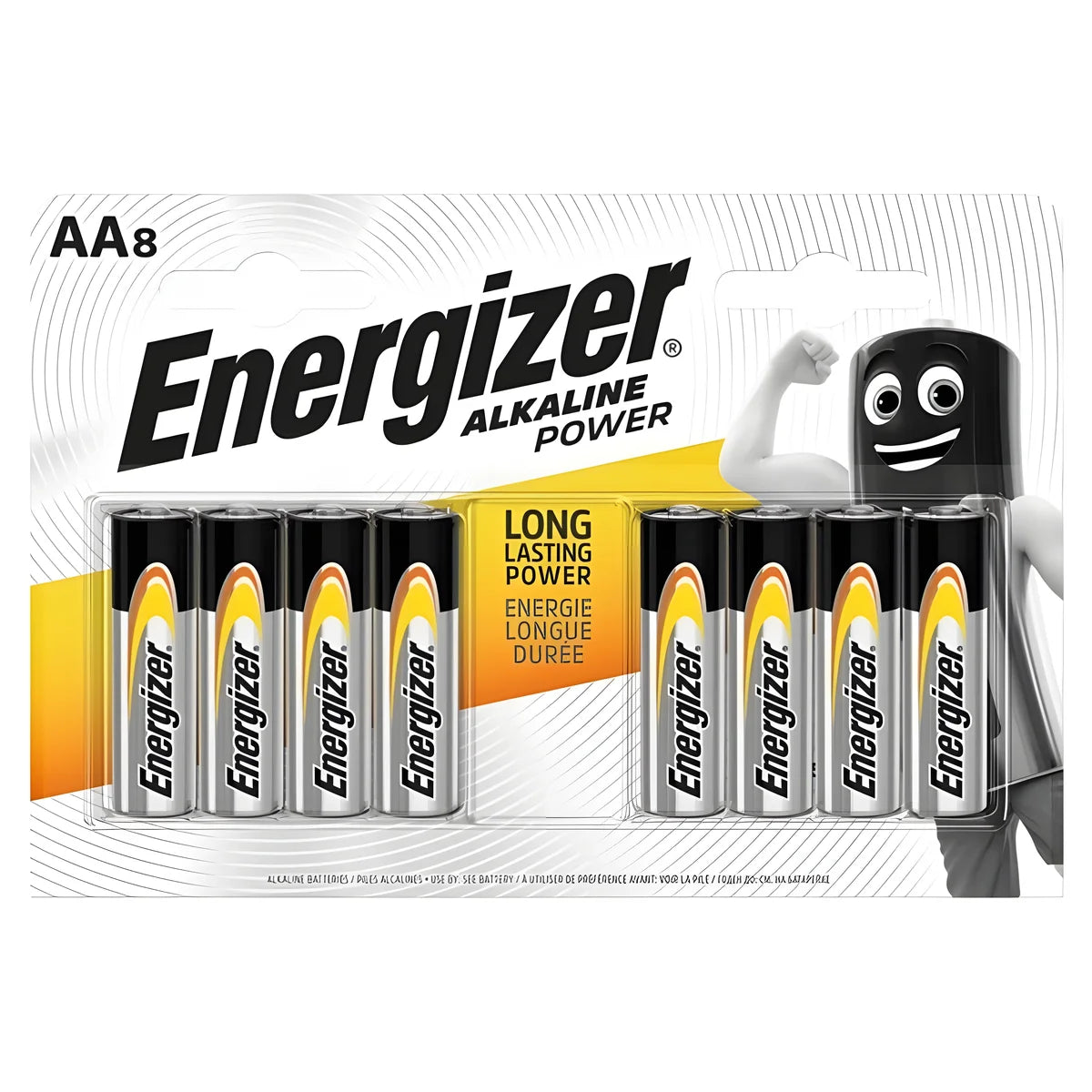 energizer pile alcaline power aa lr6 8 unit