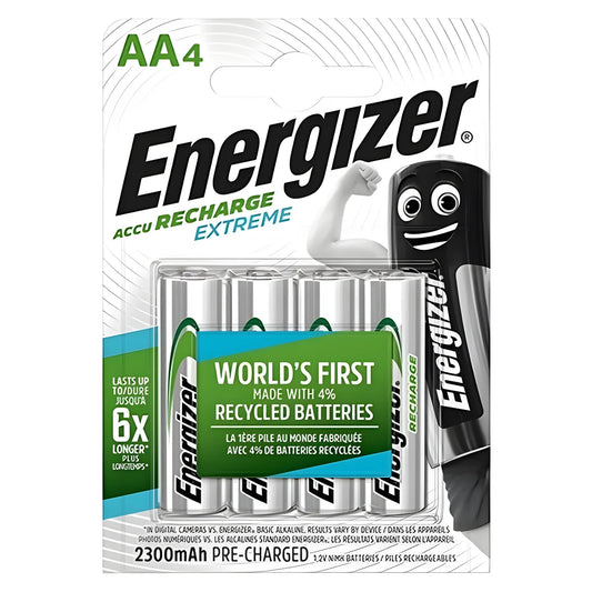energizer batterie rechargeable extreme hr6 aa 2300mah 4 unit