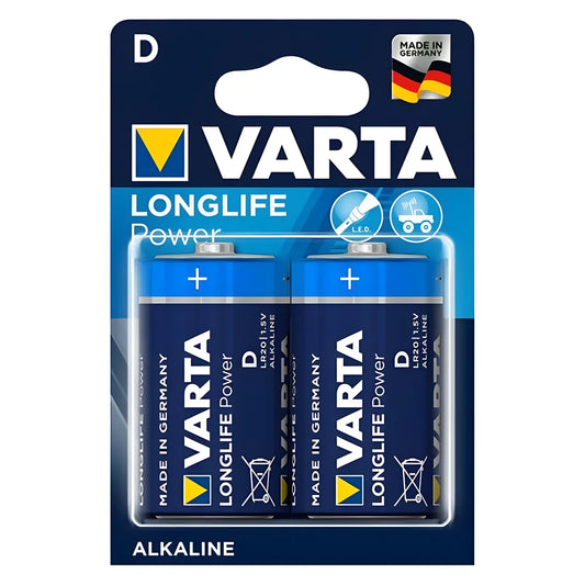 varta longlife power pile alcaline d lr20 2 unite