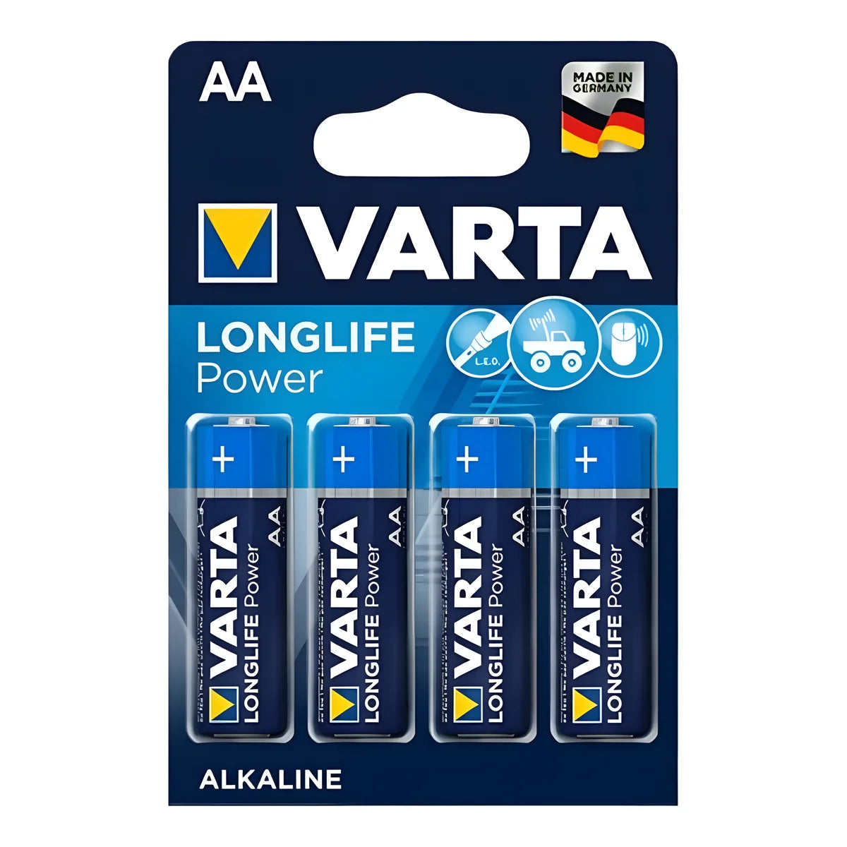 varta pile alcaline longlife power aa lr6 4 unite