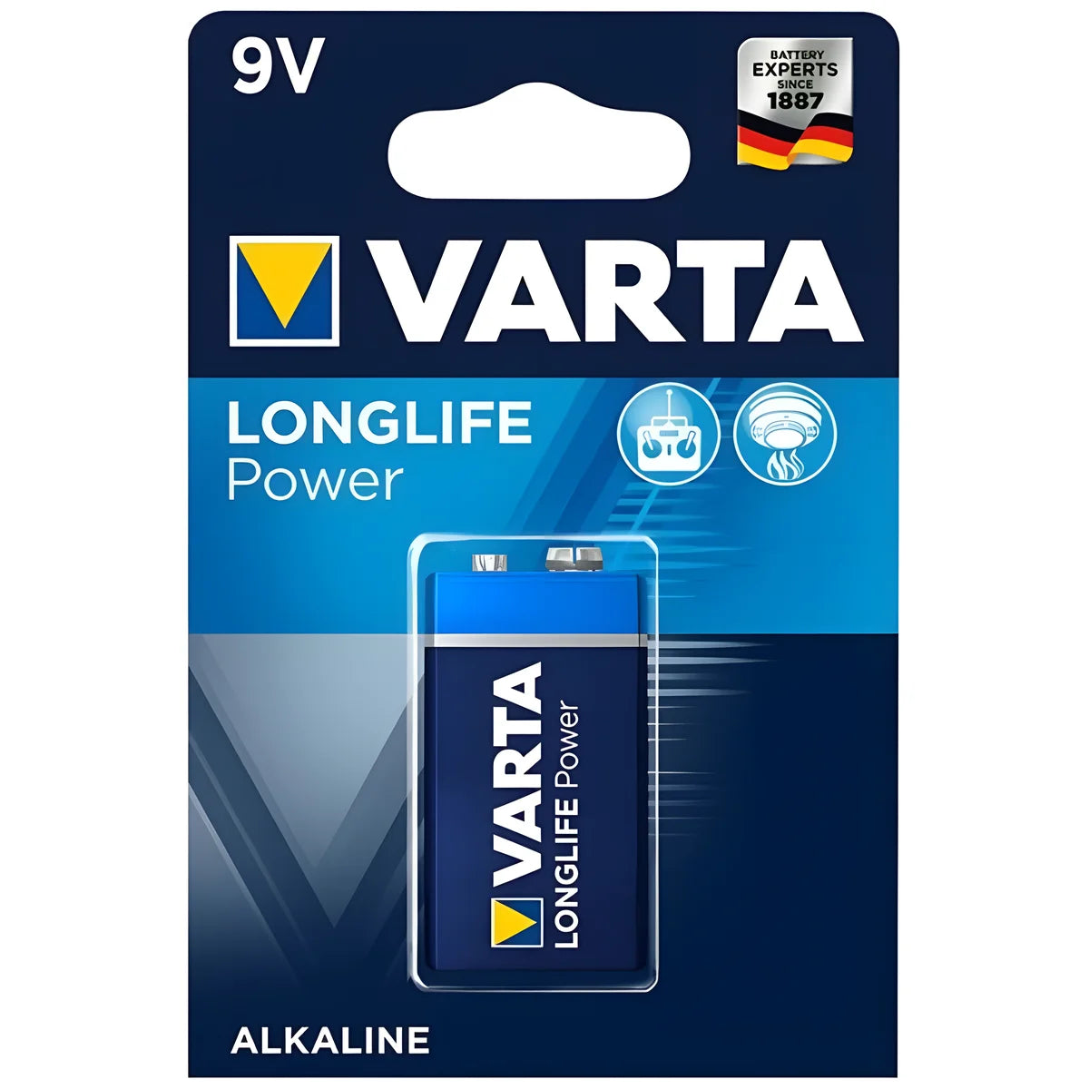 varta pile alcaline longlife power 9v lr61 1 unite