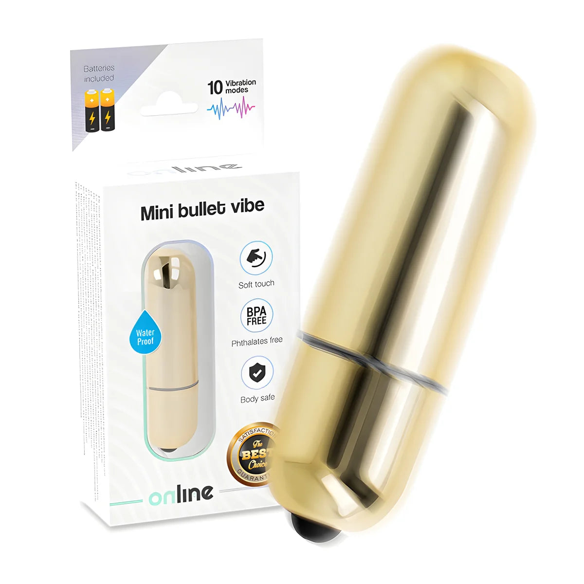 online mini balle vibrante doree