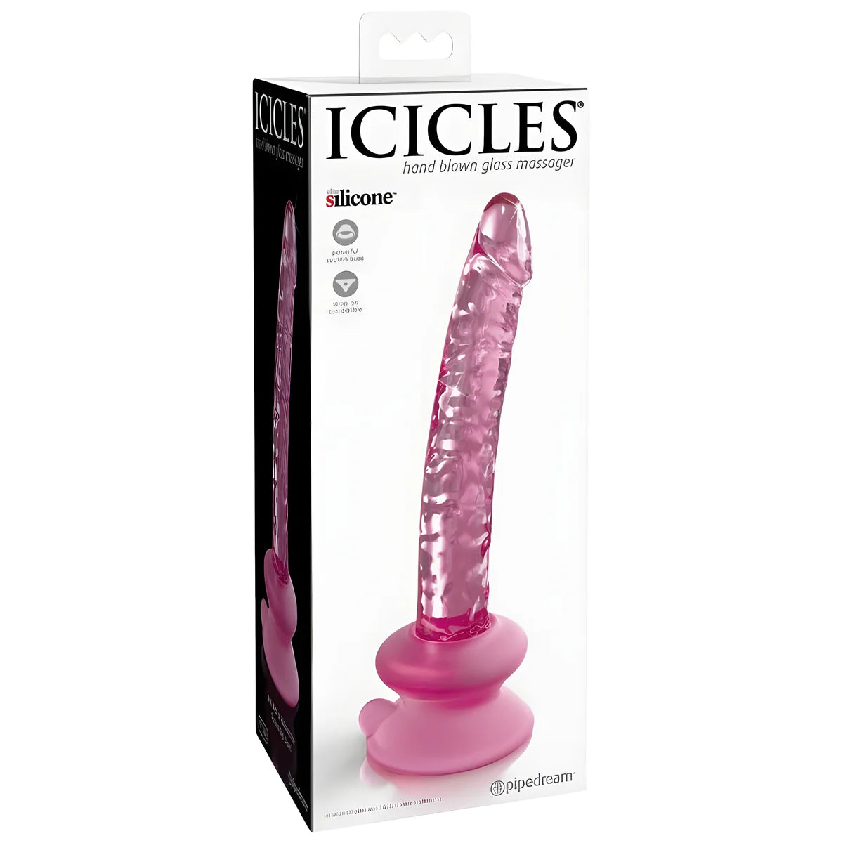 icicles n 86 gode en verre avec ventouse