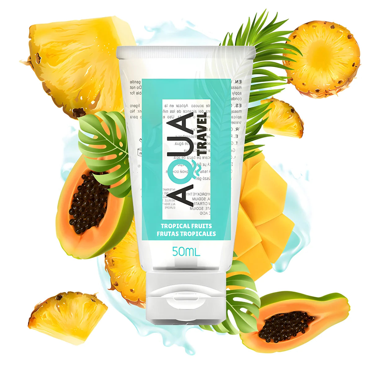 aqua travel saveur lubrifiant a base deau fruits tropicaux 50 ml