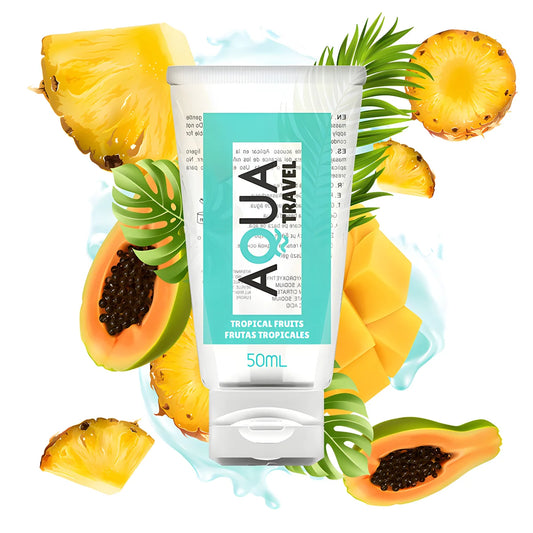aqua travel saveur lubrifiant a base deau fruits tropicaux 50 ml