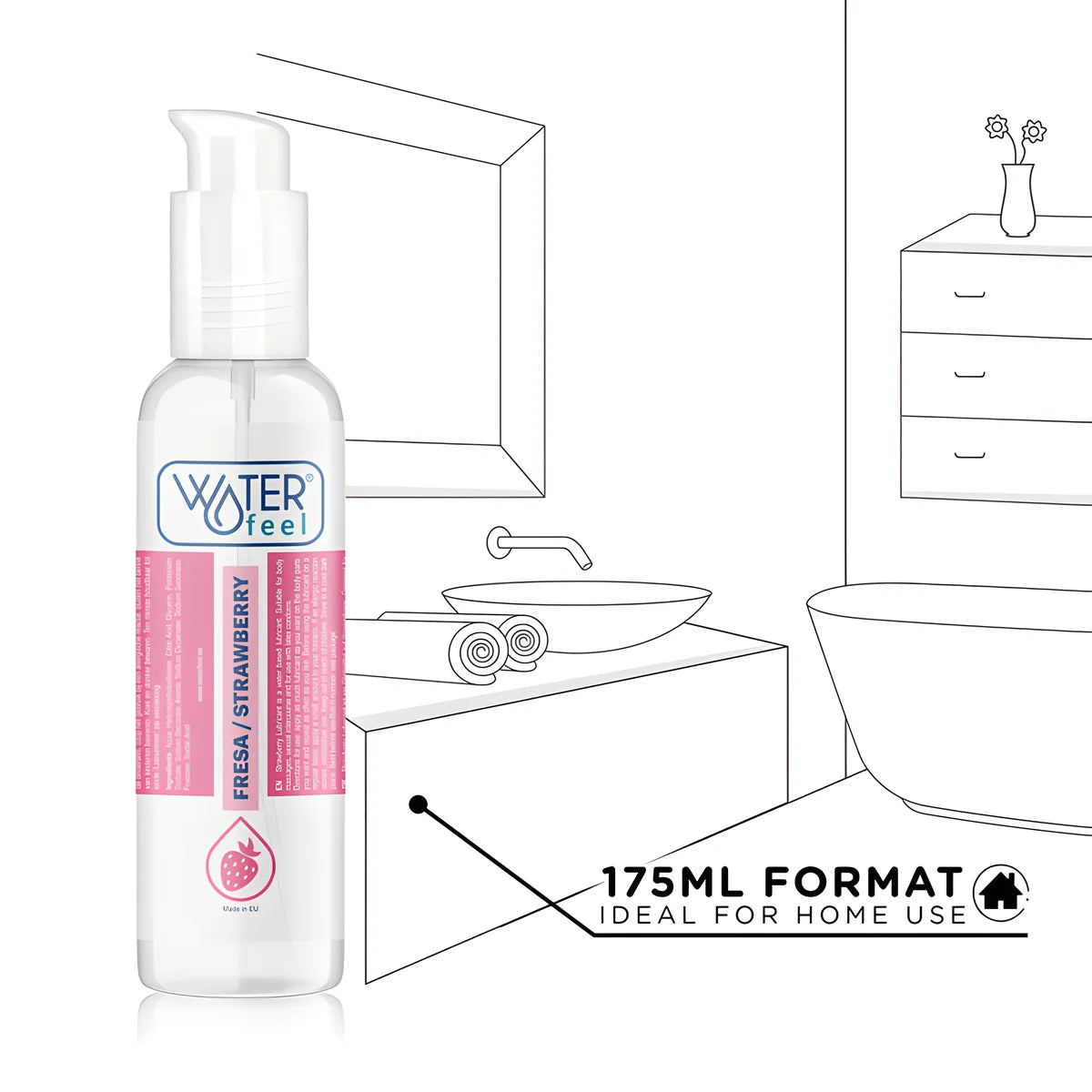 waterfeel lubrifiant a base deau de fraise 175 ml