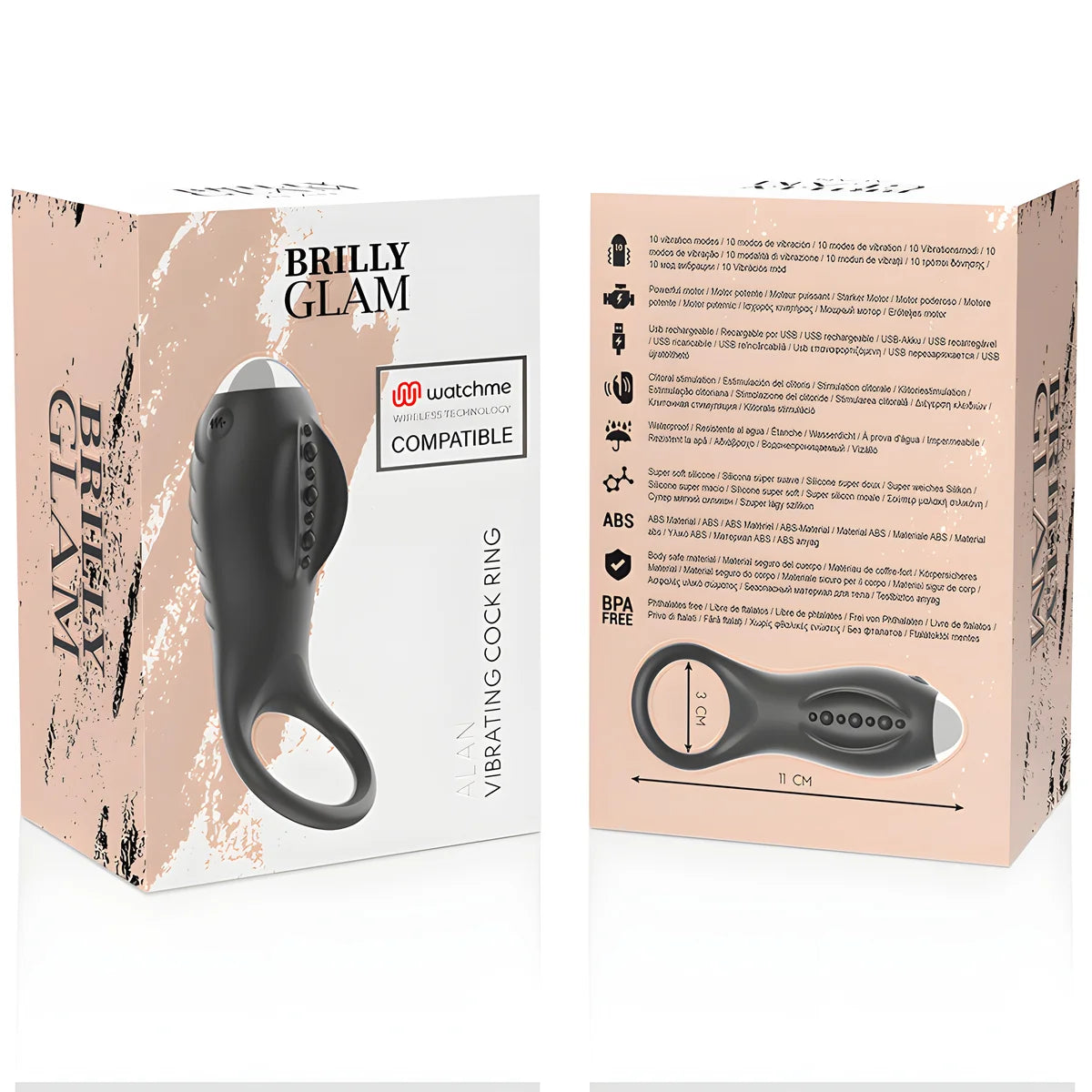brilly glam alan cock ring watchme technologie sans fil compatible