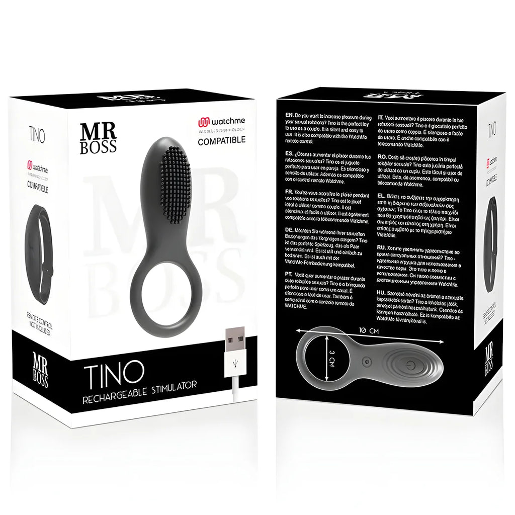 mr boss bague stimulateur tino compatible avec la technologie sans fil watchme