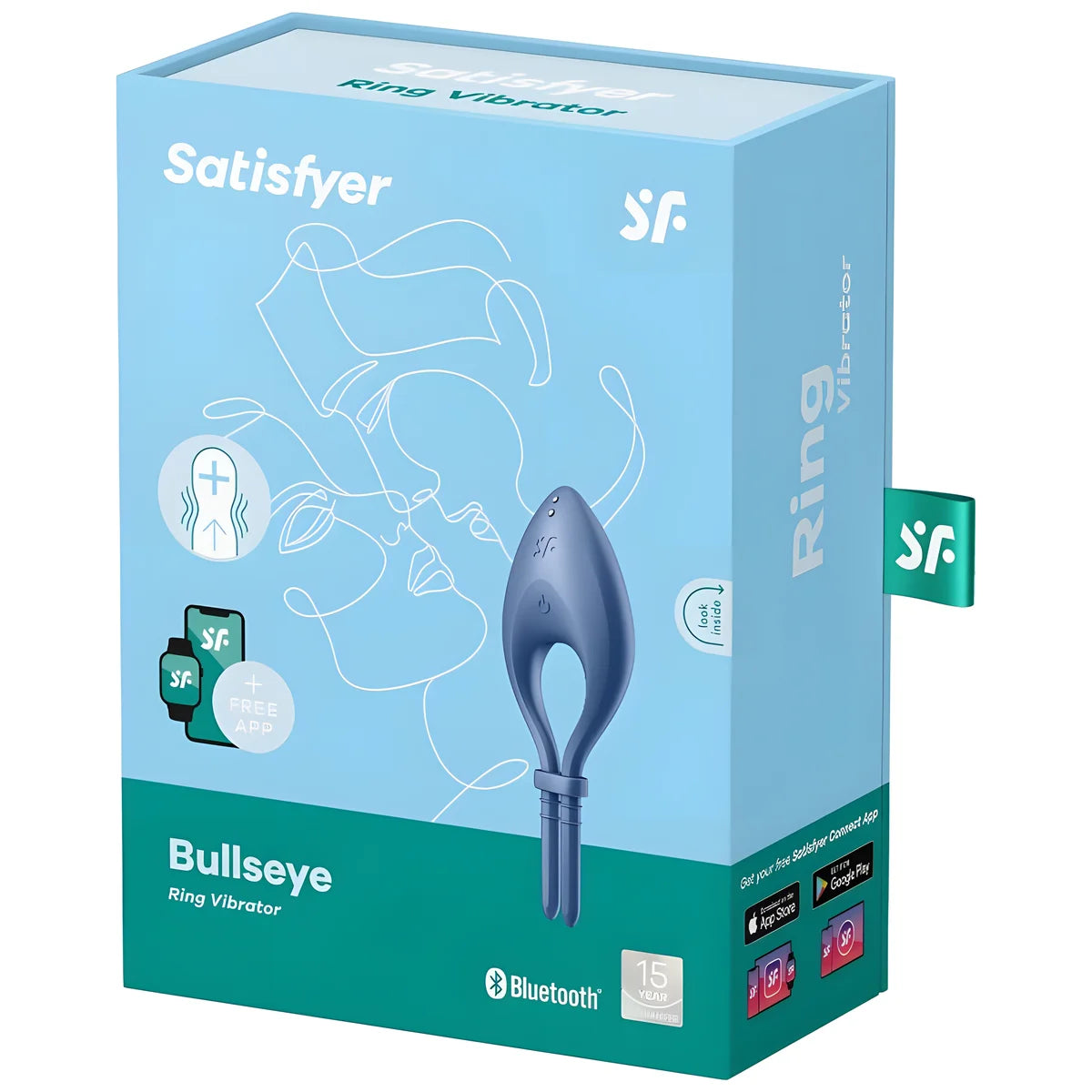 satisfyer application bullseye ring vibrator bleu