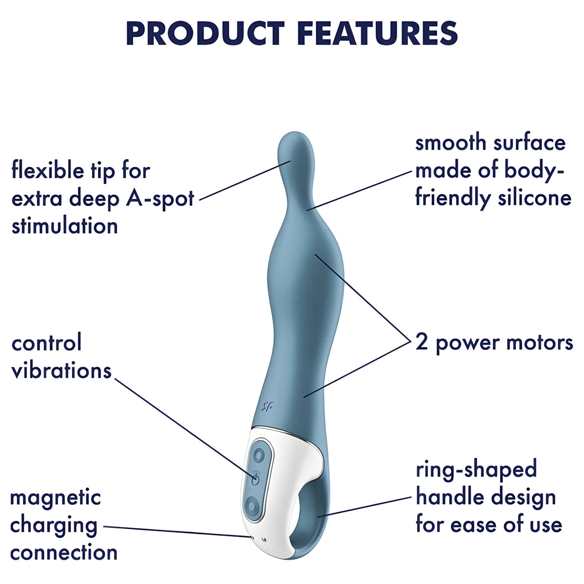 satisfyer vibrateur amazing 1 aspot bleu