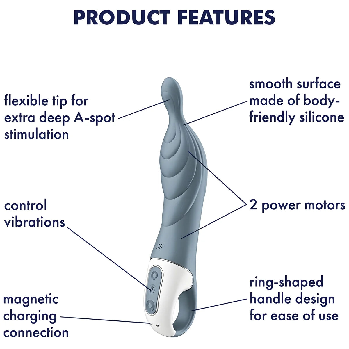 satisfyer vibrateur amazing 2 aspot gris