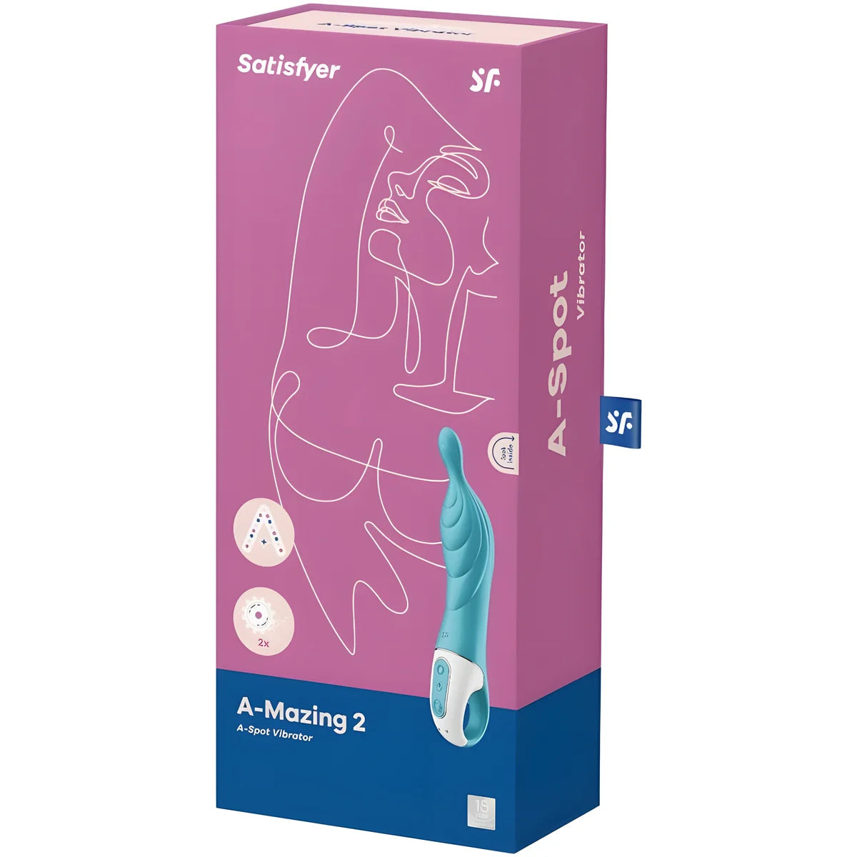 satisfyer vibrateur amazing 2 aspot turquoise