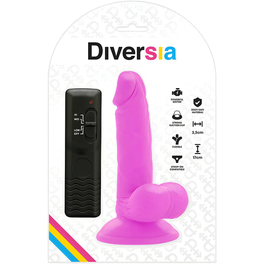 diversia dildo vibrant flexible violet 17 cm o 3 3 cm