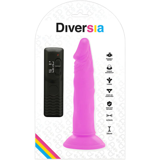 diversia dildo vibrant flexible violet 23 cm o 4 3 cm