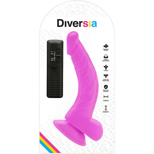 diversia dildo vibrant flexible violet 21 5 cm o 4 5 cm