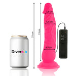 DIVERSIA - DILDO VIBRANT FLEXIBLE ROSE 21 CM -O- 4.9 CM - Vignette | Adopt1toy