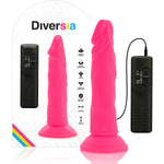 DIVERSIA - DILDO SOUPLE AVEC VIBRATION ROSE 23 CM -O- 4.3 CM - Vignette | Adopt1toy