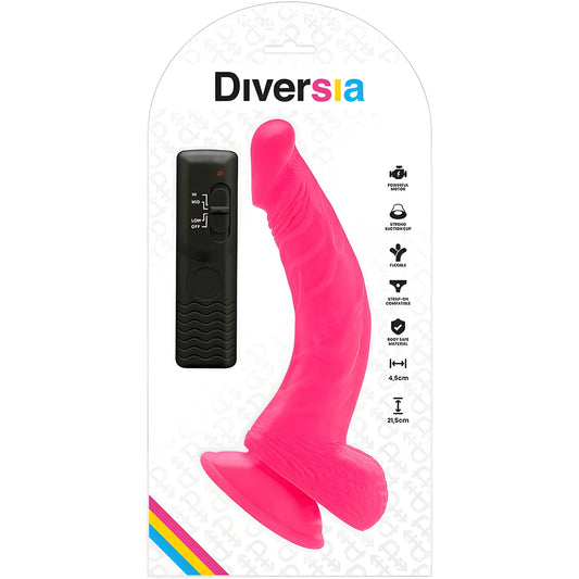 diversia dildo vibrant flexible rose 21 5 cm o 4 5 cm