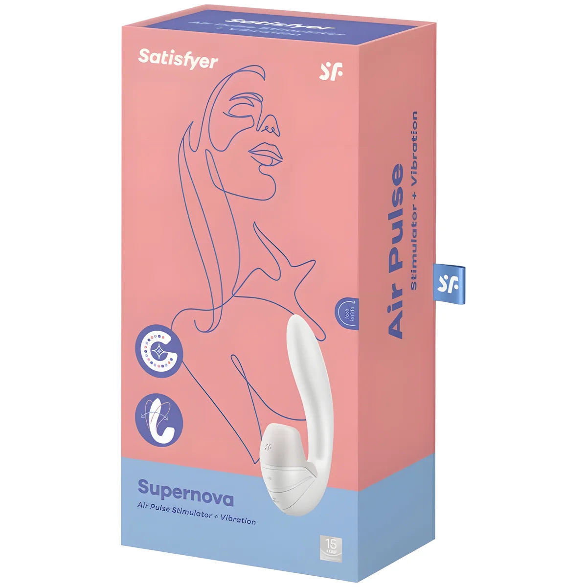 satisfyer supernova air pulse stimulateur et vibration blanc