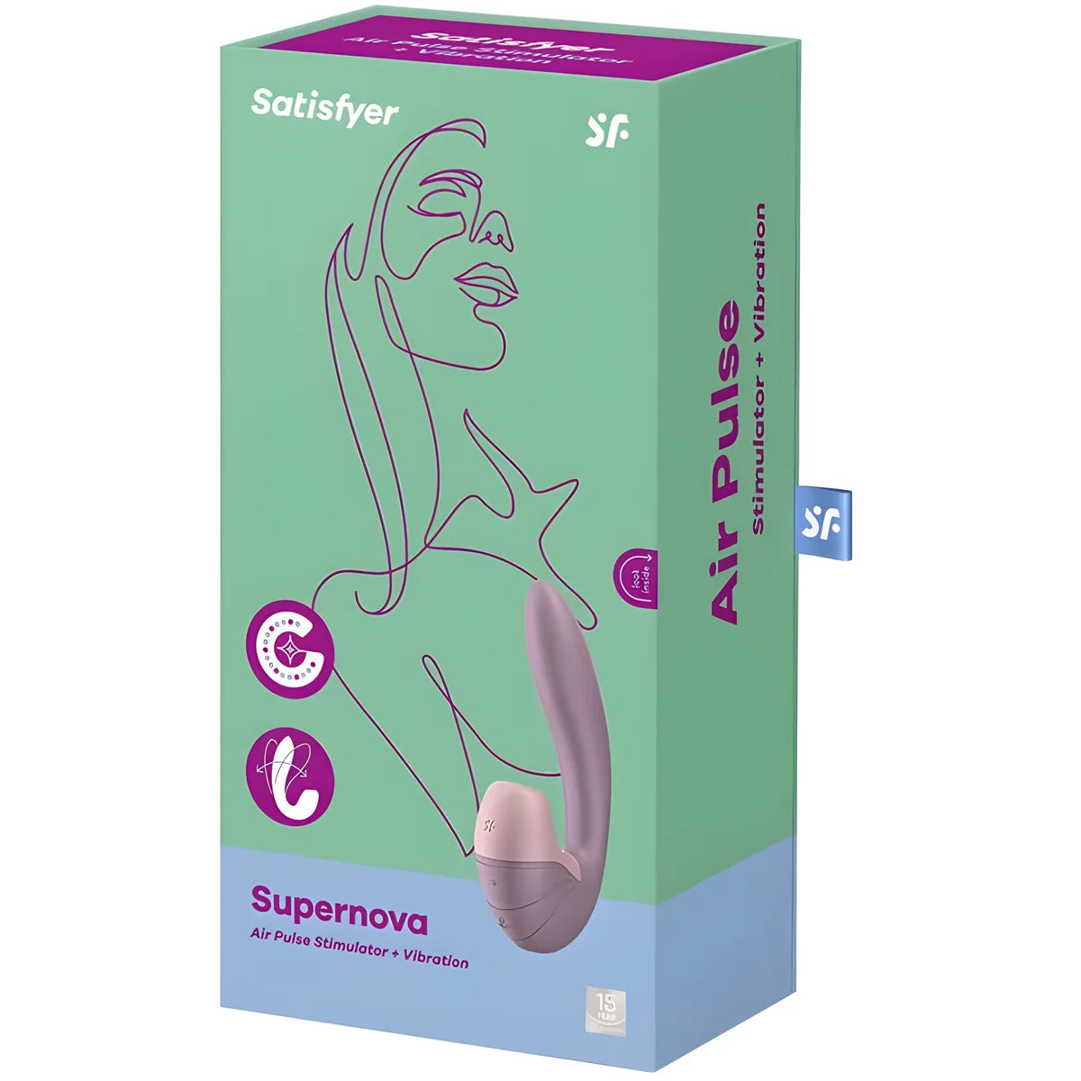 satisfyer supernova air pulse stimulateur et vibration blanc