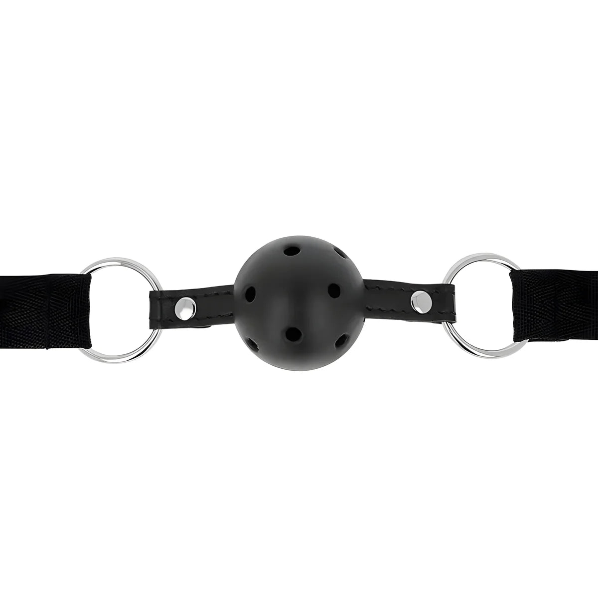 ohmama fetish ball gag respirant en tissu noir