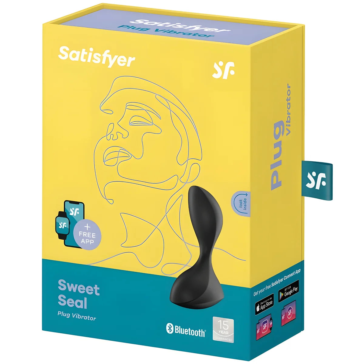 satisfyer application de plug vibrant sweet seal noir