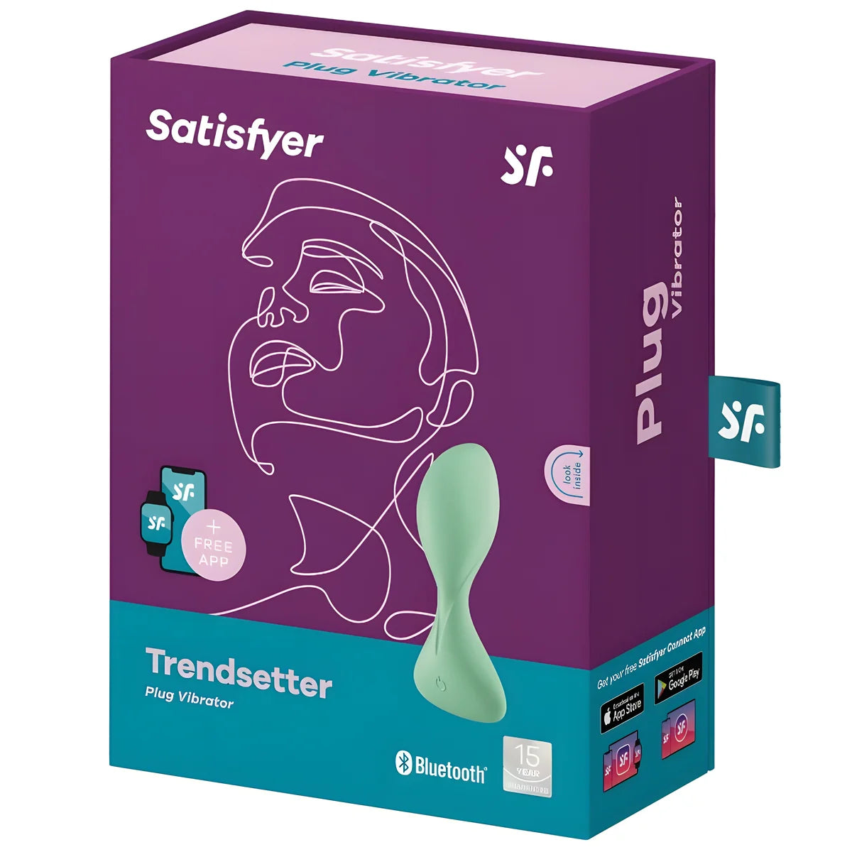 satisfyer application de plug vibrant trendsetter noir