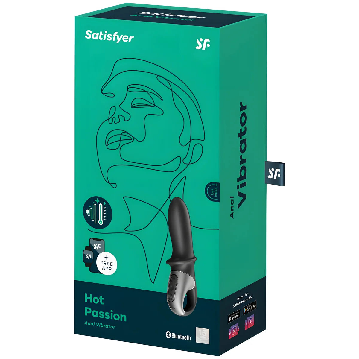 satisfyer application de vibrateur anal hot passion noir