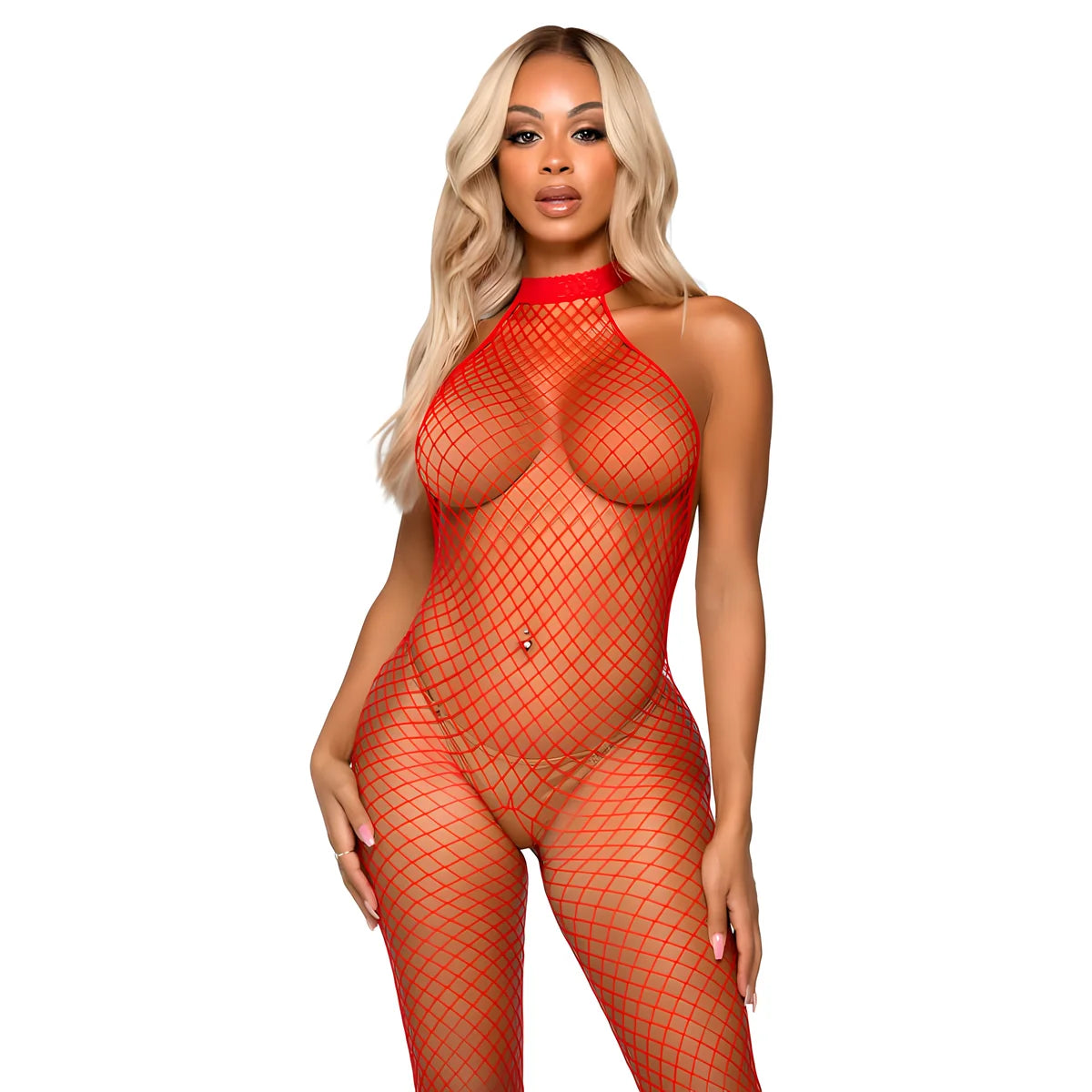 leg avenue le frivole bodystocking col racer taille unique noir