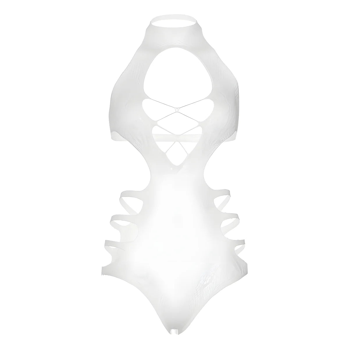 leg avenue body bretelles decoupee taille unique blanc